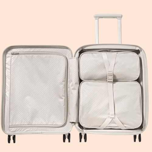 Vali Nhựa Cứng Mở Nắp Trước Ngăn Laptop Công Tác Du Lịch Bánh Xe Kép Vali