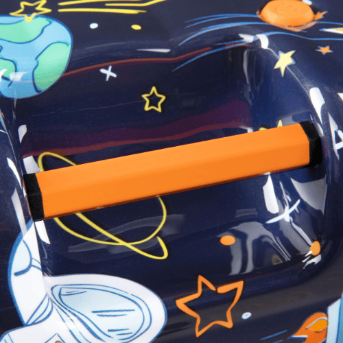 Bộ Vali Kéo Trẻ Em Vân Tròn Nổi 3D Du Lịch Kèm Cốp Phụ Vali